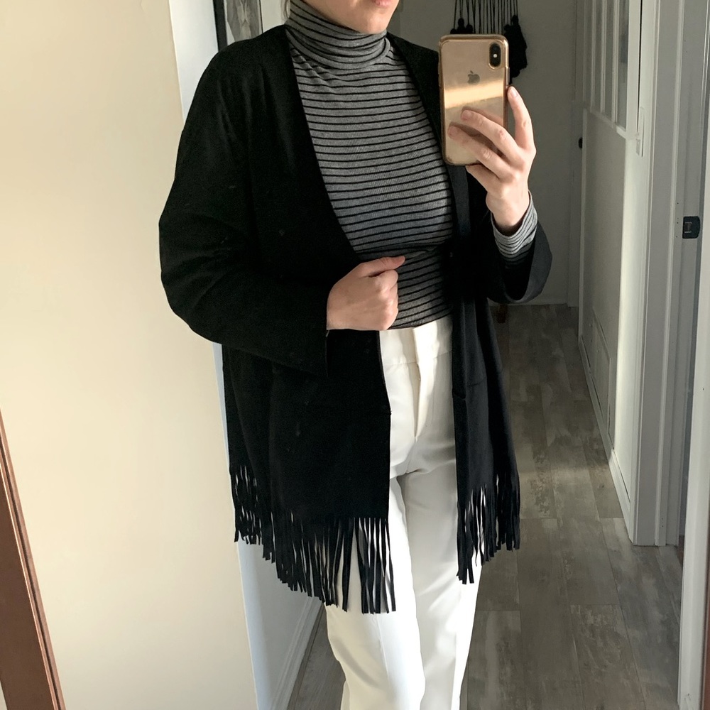 ✨HOST PICK! ✨ ZARA Fringe Suede Cardigan